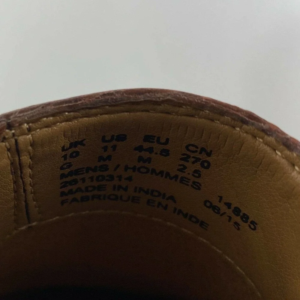 Clarks Tilden Free Slip On Loafers Dark Tan Comfort‎ Shoes Goring Mens Size 11 M